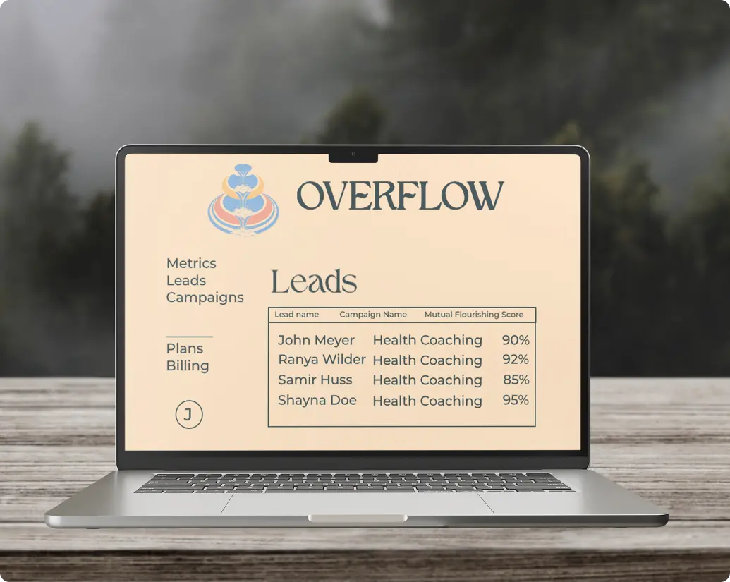 The Overflow app — a scored list of right-fit leads